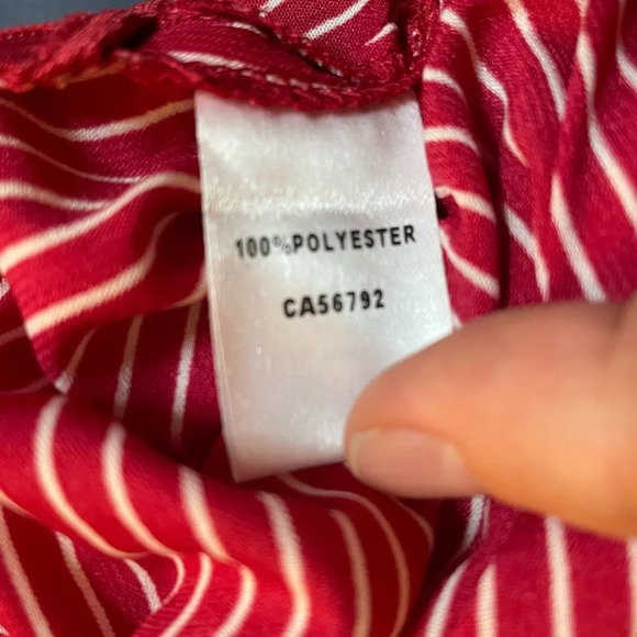 Hilary Macmillan Red Pin Stripe Jumpsuit Romper, size XS - Picture 11 of 11